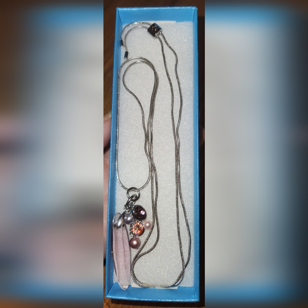 Touchstone Crystal Charmed Pendant Necklace - Picture 7 of 11